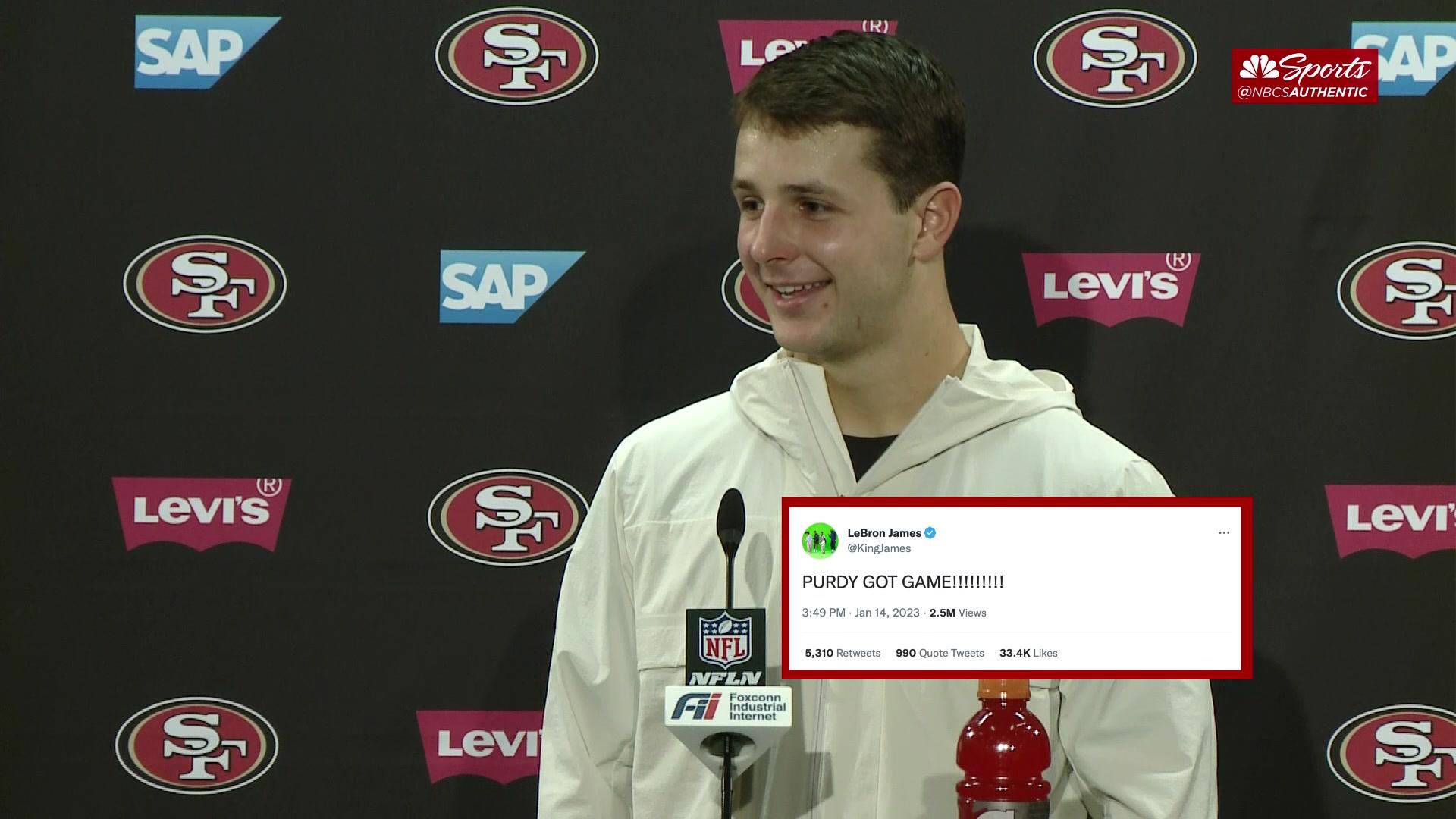 49ers QB Brock Purdy sets records, draws rave reviews from LeBron