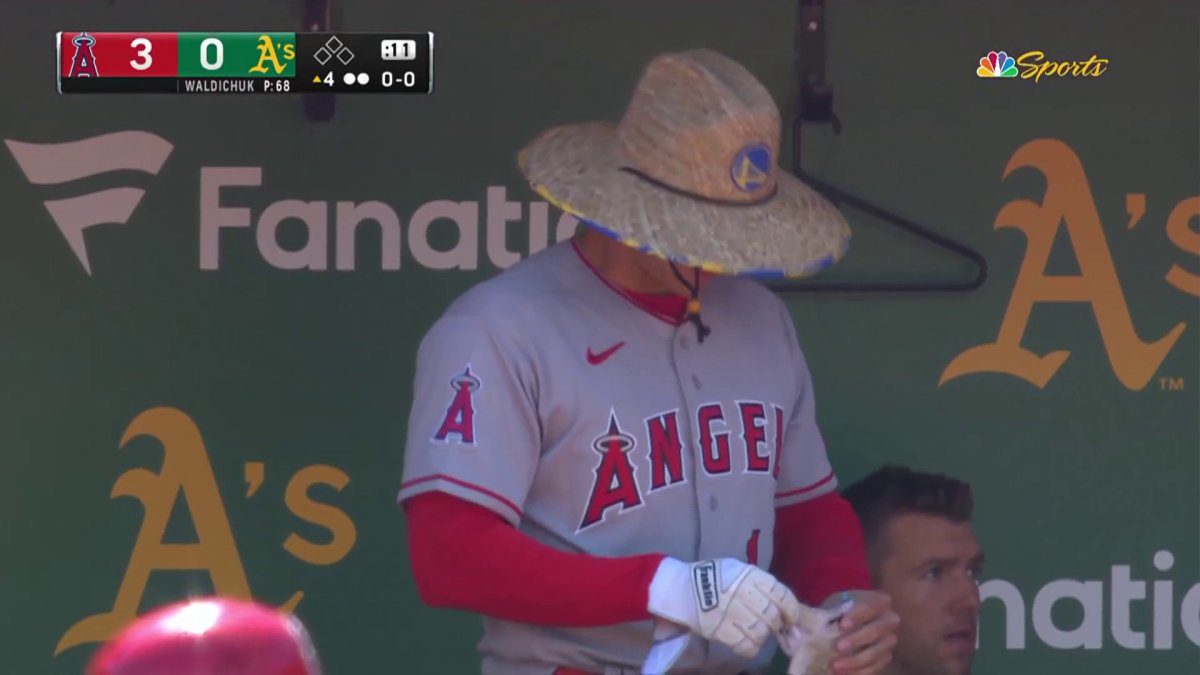 Angels' Logan O'Hoppe oddly dons Warriors hat after first MLB homer vs. A's  – NBC Sports Bay Area & California