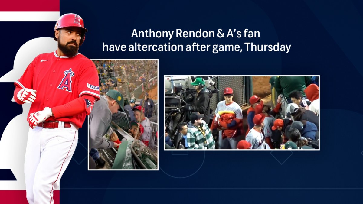 MLB investigating Anthony Rendon incident with fan after Angels-A's opener  in Oakland 