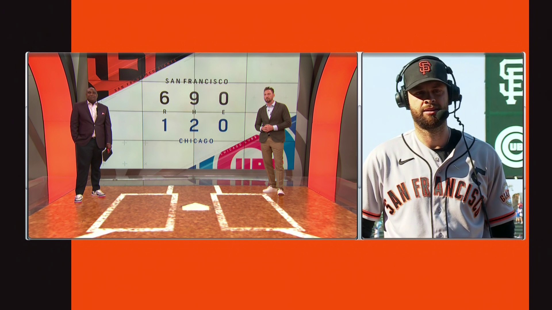 Brandon Belt played wearing a 'C' formed from electrical tape on his  uniform in win over Cubs