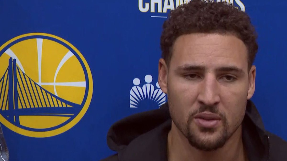 Klay Thompson's hilarious answer on initial knowledge of Warriors before  draft – NBC Sports Bay Area & California