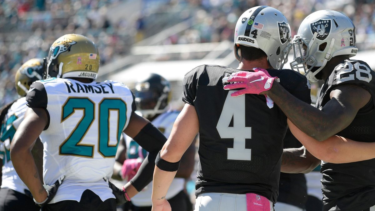 Raiders beat Jaguars 33-16, get Del Rio win vs former team