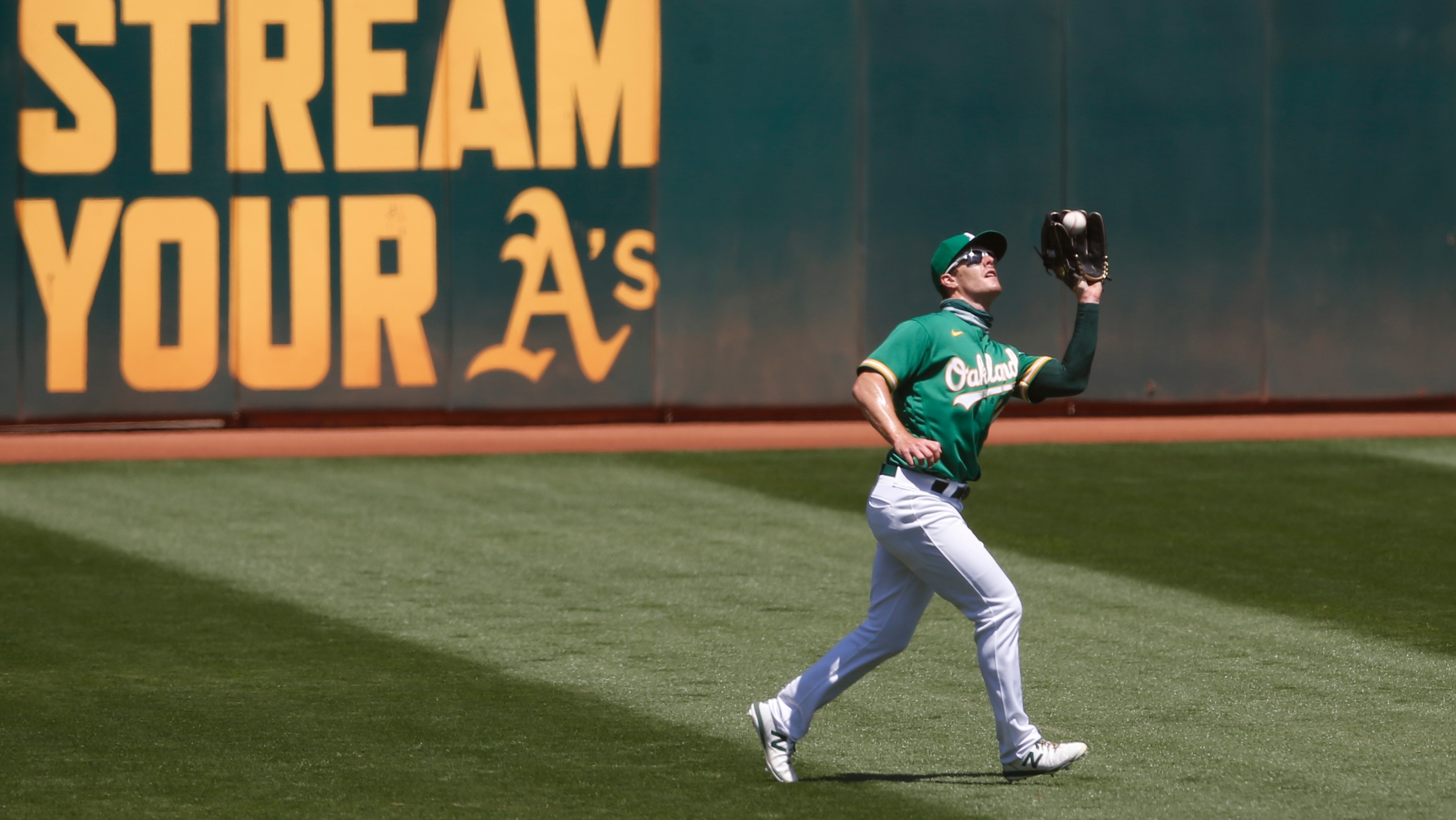 <p>Ramon Laureano is locked in to center field and Stephen Piscotty will be holding down right field. Mark Canha will probably get a bulk of the playing time in left field but Forst <a href="https://www.nbcsports.com/bayarea/athletics/david-forst-says-having-internal-conversations-outfield-options">recently told reporters</a> that adding a left-handed hitting outfielder has been among the team’s internal discussions.</p>

<p>The A’s always seem to find a veteran or two to fill the gap and will likely rely on the same formula this season. Canha is expected to earn $6.8 million in arbitration this year, per Spotrac, which would put him behind only Khris Davis ($16.75 million) and Piscotty ($7.58 million) in terms of salary. Canha's wRC+ of 140 since 2019 is the 11th-best in MLB. He's become a big part of the A's offense while playing left field, right field and first base.</p>

<p>Switch-hitting Robbie Grossman, who often got left-handed at-bats as a left fielder, is still on the market as a free agent. Internal candidates include Seth Brown and Skye Bolt, but both players are unproven at the MLB level.</p>
