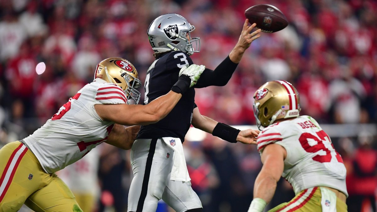 Key stats from the 49ers' 37-34 Week 17 win vs. the Raiders