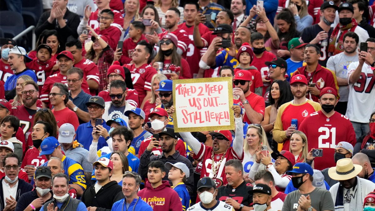 49ers fans are projected to outnumber Rams fans at SoFi Stadium