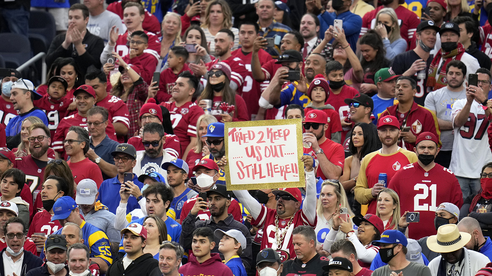 Watch 49ers Faithful Invade ‘Rams’ House’ With Sea Of Red, Gold – NBC ...