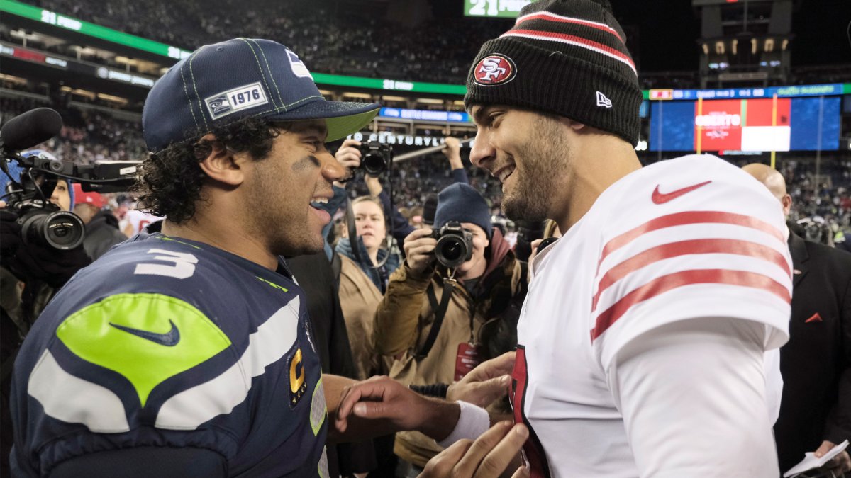 49ers' George Kittle wears famous Jimmy Garoppolo on his shirt after win  over Seahawks