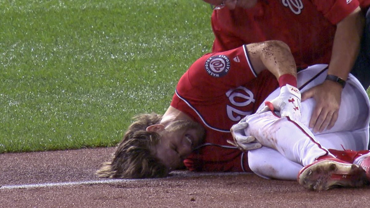 Bryce Harper diagnosed with 'significant' bone bruise; avoids ligament  damage