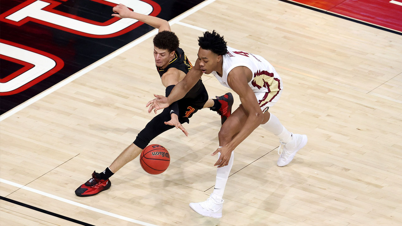 <p><strong>Measurables:</strong> 6-foot-9, 225 pounds<br />
<strong>Age:</strong> 19</p>
<p><strong>Team Needs:</strong></p>
<p>Stephen Curry’s performance this season has the Warriors believing that their championship window hasn’t closed. The Warriors likely will shop this pick hard, as they did with the No. 2 overall pick last year, with the hopes of bringing in a veteran that can help right away. If they don’t move the pick or the lottery gods move this back into the top three where it reverts back to the Timberwolves, expect the Warriors to look for versatility and size, especially at the forward position.</p>
<p><strong>Why Barnes?</strong></p>
<p>Aggressive and athletic, Barnes plays with a fire and force that teams will fall in love with. At 6-foot-9 with a 7-foot-2 wingspan, he projects as a plus defender with solid court vision and playmaking skills. </p>
<p>Barnes is a work in progress as both a perimeter shooter and scorer and his performance in the NCAA tournament created more questions than answers, but he’s only scratching the surface. </p>
<p>Barnes has drawn comparisons to Draymond Green, which is high praise. If the lottery balls fall the right way, he could find himself working alongside the All-NBA defender early in his career. This would give the Warriors another ferocious defender and a potential partner to play alongside big man James Wiseman for the future. </p>