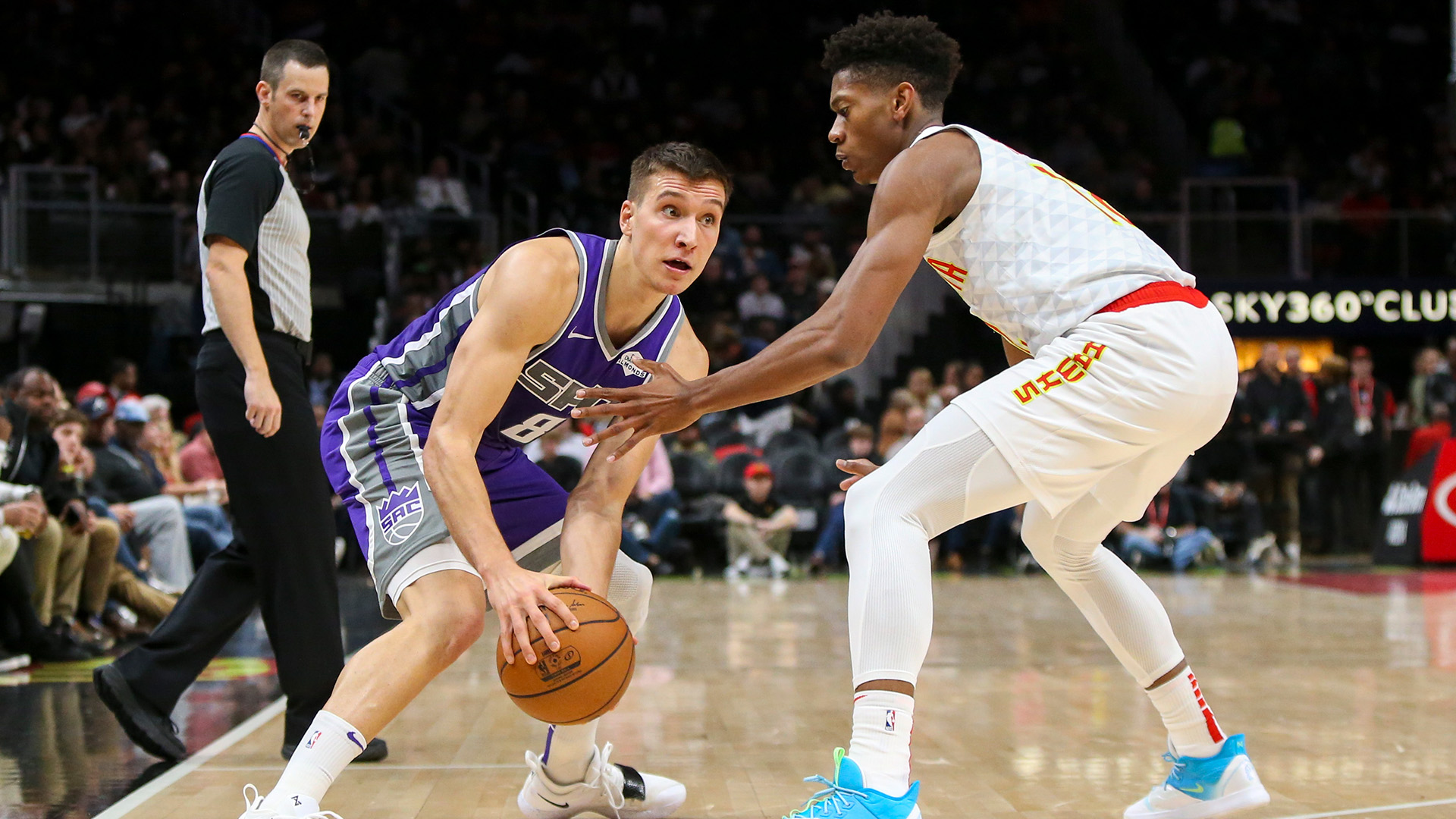 <p><strong>Estimated cap space:</strong> $56.3 million guaranteed</p>
<p>The Hawks are an up and coming team with all kinds of potential. They also have a bunch of cap space and they are one of the few teams with enough cash to run up Bogdanovic’s price and make the Kings balk. Atlanta has plenty of options at the two, but no one with the skill set that Bogdanovic possesses.</p>
<p>He likely would slide into a starting lineup that includes Trae Young, De’Andre Hunter, John Collins and Clint Capela. The Hawks also have plenty of assets if they want to work out a sign-and-trade and avoid the Kings matching an offer sheet.</p>