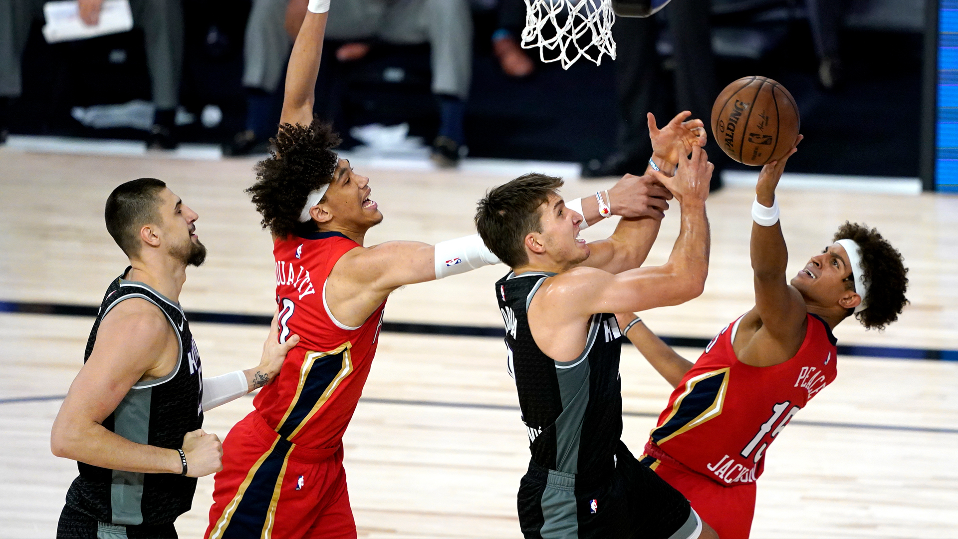 <p class="p1"><strong>Estimated cap space</strong>: $76.1 million guaranteed</p>
<p class="p2">The Pelicans look like a squad ready to take a major leap and Bogdanovic would fit in nicely as either a starting shooting guard or a super-sub. A lot of their money is tied up in a cap hold for Brandon Ingram, but they have the ability to clear up space with some creative accounting.</p>
<p class="p2">Would the Kings let New Orleans steal away one of their key pieces? The Pelicans likely would have to pay with some of their future assets, like the No. 13 pick, as well as a stack of future first-round picks from the Lakers. New Orleans needs versatile shooters and Bogdanovic would certainly fit the bill. </p>