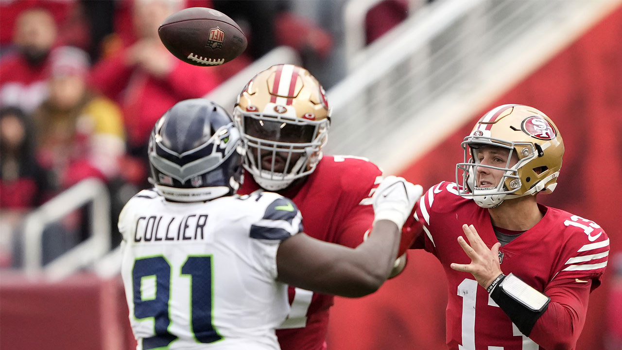 Brock Purdy and 49ers overwhelm Seahawks in NFL wild-card win