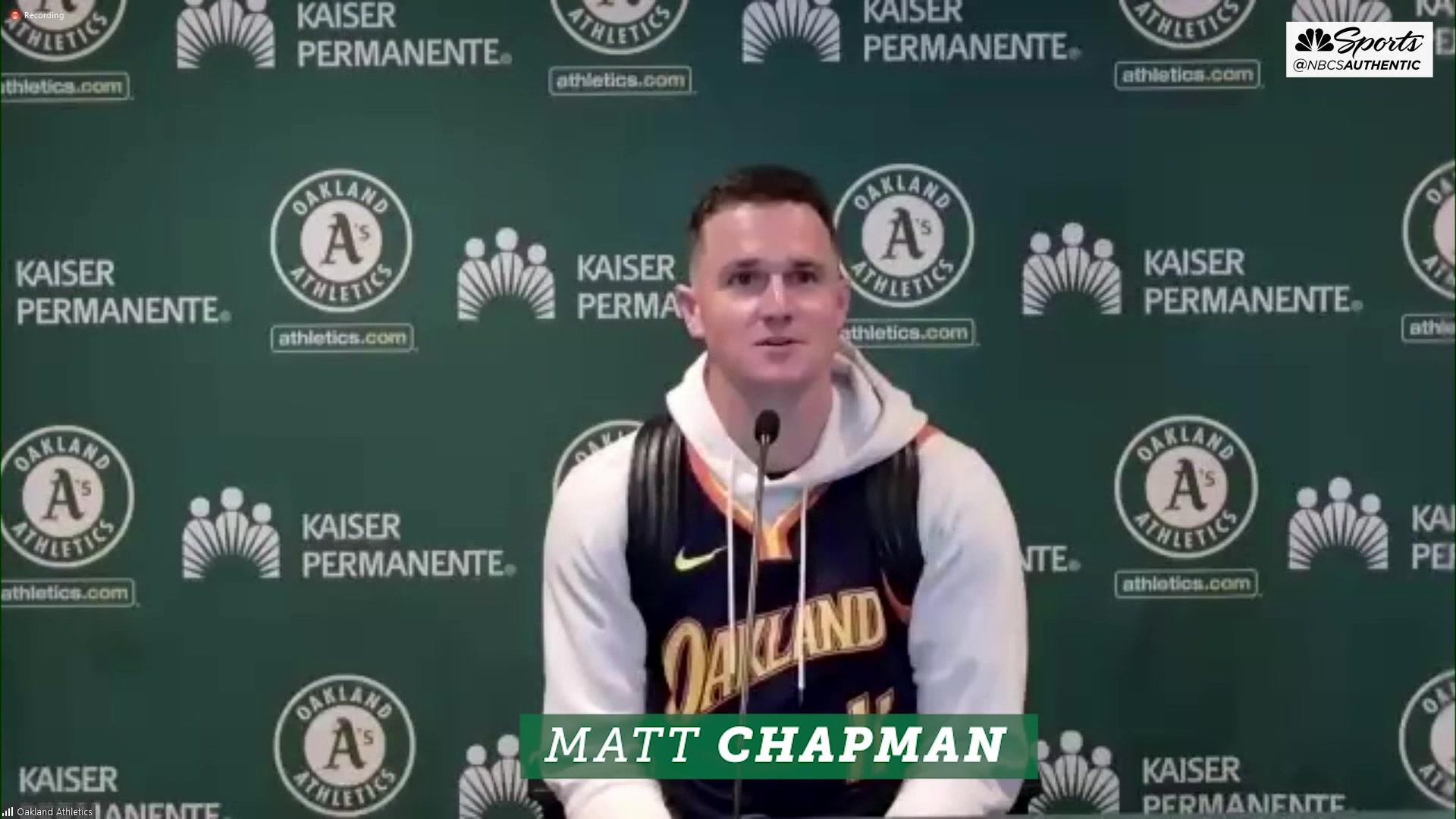 Why Matt Chapman wore Klay Thompson's jersey to press conference – NBC  Sports Bay Area & California