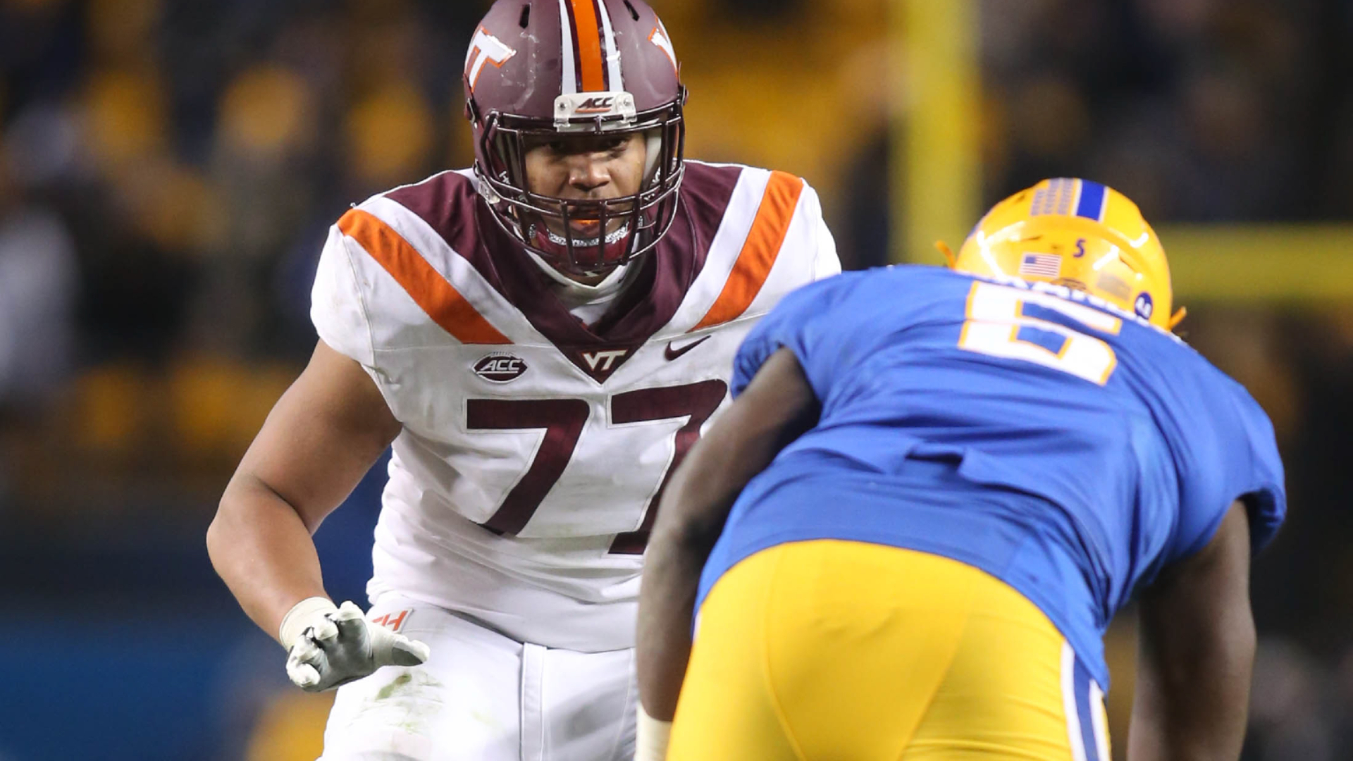 <p>After blowing up his offensive line, Jon Gruden has to find a way to fill the Raiders' hole at right tackle. Darrisaw has the size, length, mobility and athletic to be a top tackle in the NFL. --<em>JS</em></p>
