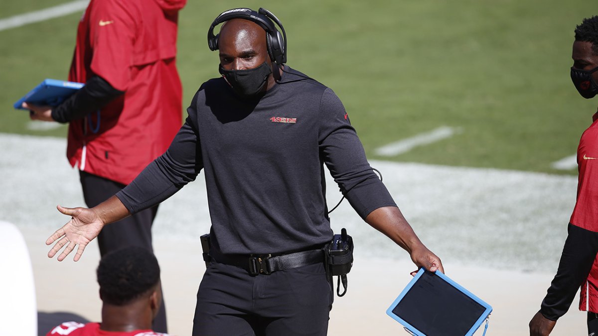 49ers defensive coordinator DeMeco Ryans balances time between