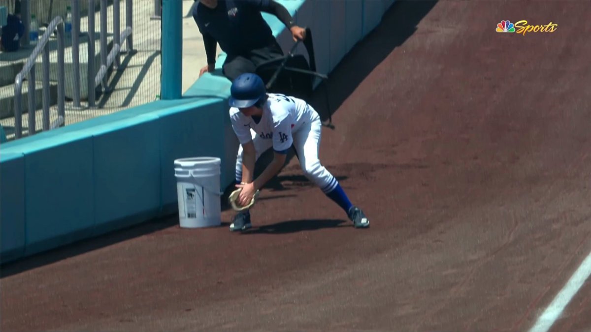 Dodgers' ball girl accidentally fields Yermin Mercedes' double – NBC Sports  Bay Area & California