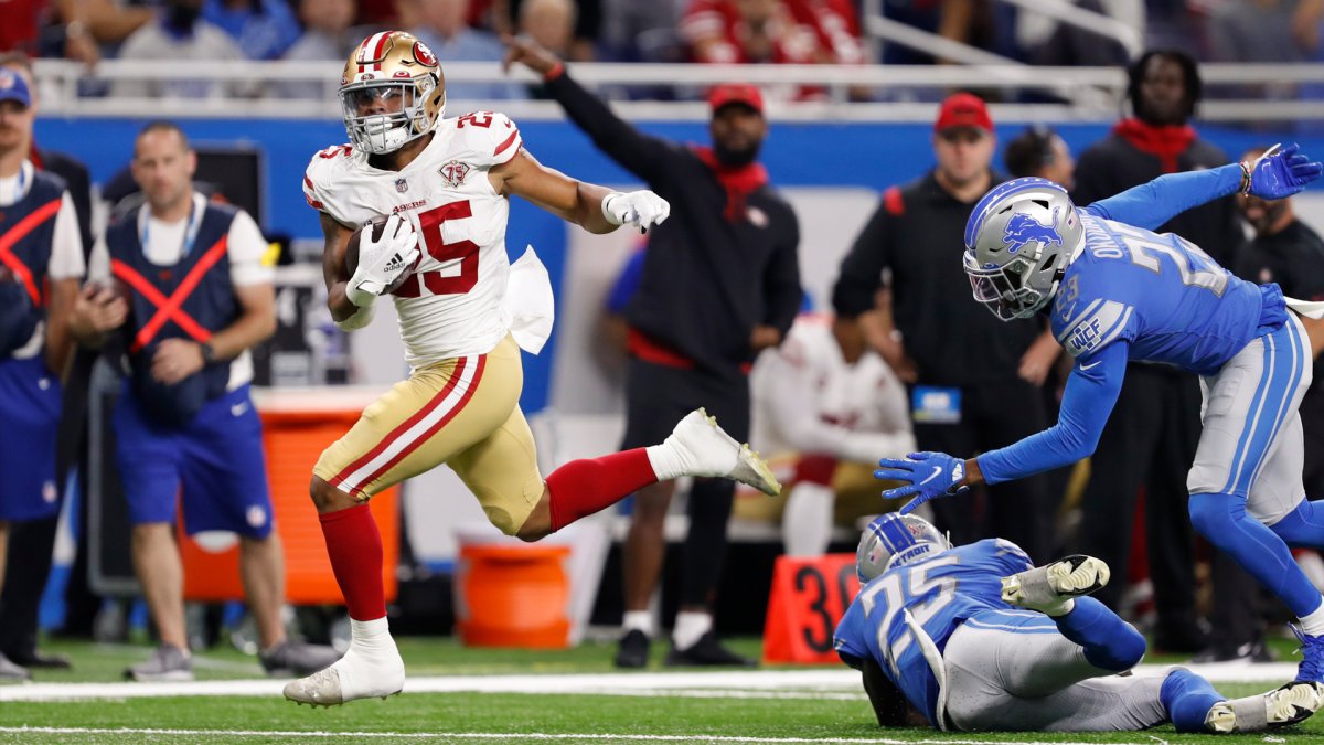 49ers lose top running back Elijah Mitchell in opener