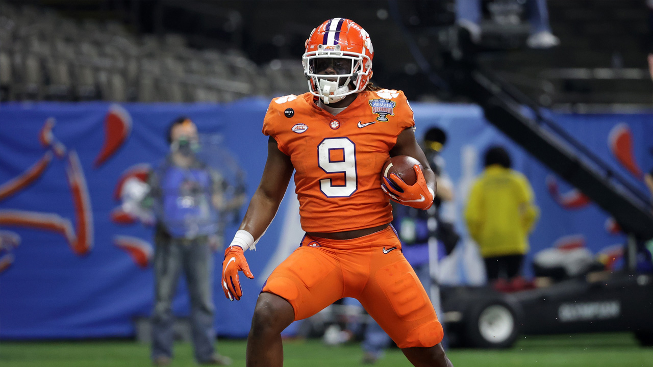 <p>The Jets are building something around Zach Wilson and Etienne is the ideal running back for Mike LaFleur's offense. He's an explosive runner who is a threat in the passing game and will give the Jets' offense a much-needed ground threat.  --<em>JS</em></p>
