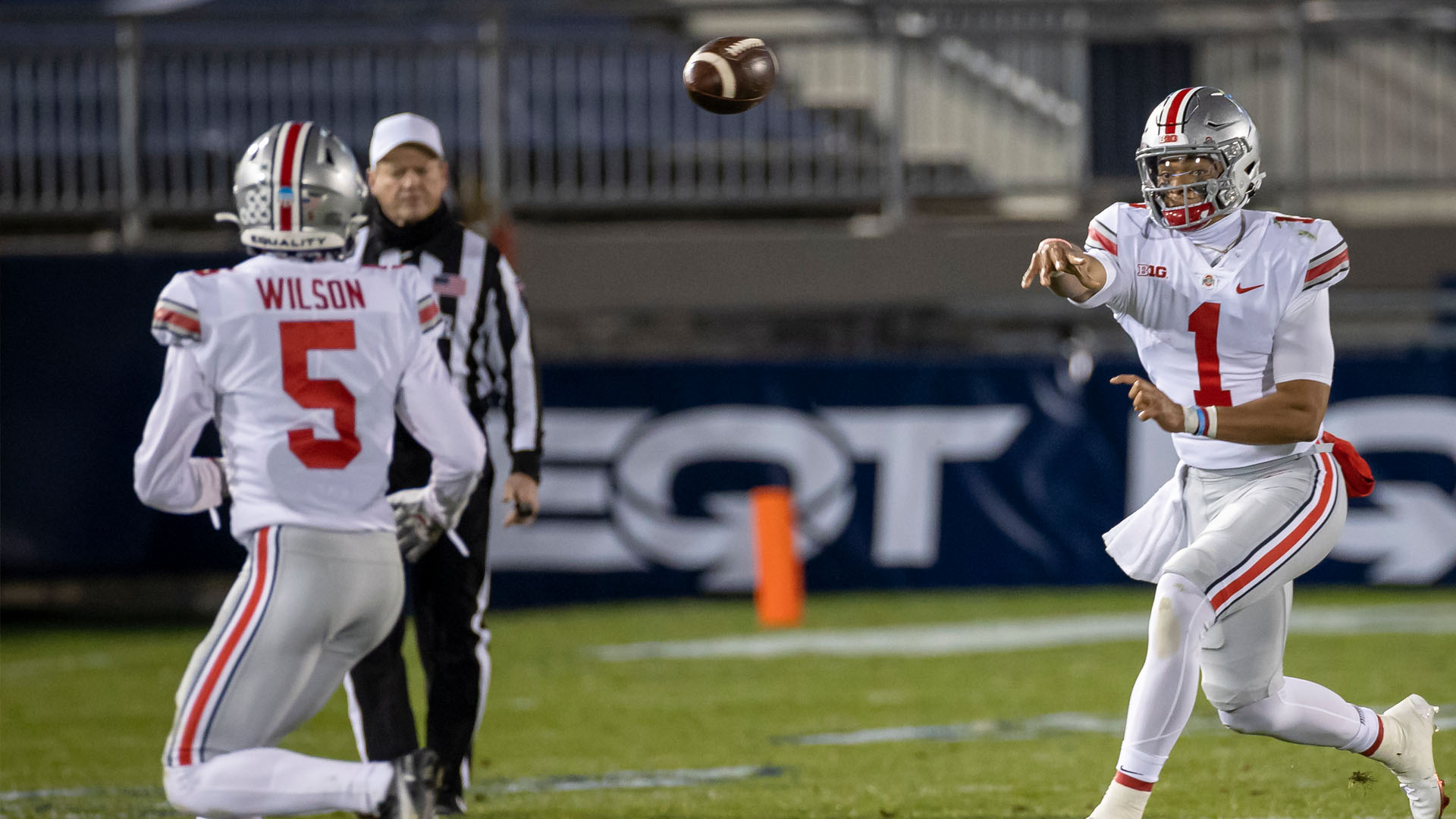 <p>Fields will be the second quarterback off the board and he's a lot closer to Lawrence than most realize.</p>
<p>The Ohio State signal-caller has a rocket arm with the accuracy to zip balls into tight windows. He's got all the traits you want in a franchise quarterback. He's got the physical tools, excels in the RPO game and has shown good accuracy and ball placement on timing routes.</p>
<p>Fields should be a star in the NFL, but like Lawrence, the 49ers will have to find a way to trade up into the top-three to secure him.</p>
<p>With the Jacksonville Jaguars tanking their way to the bottom, it's almost impossible to see Fields heading to Santa Clara.</p>
