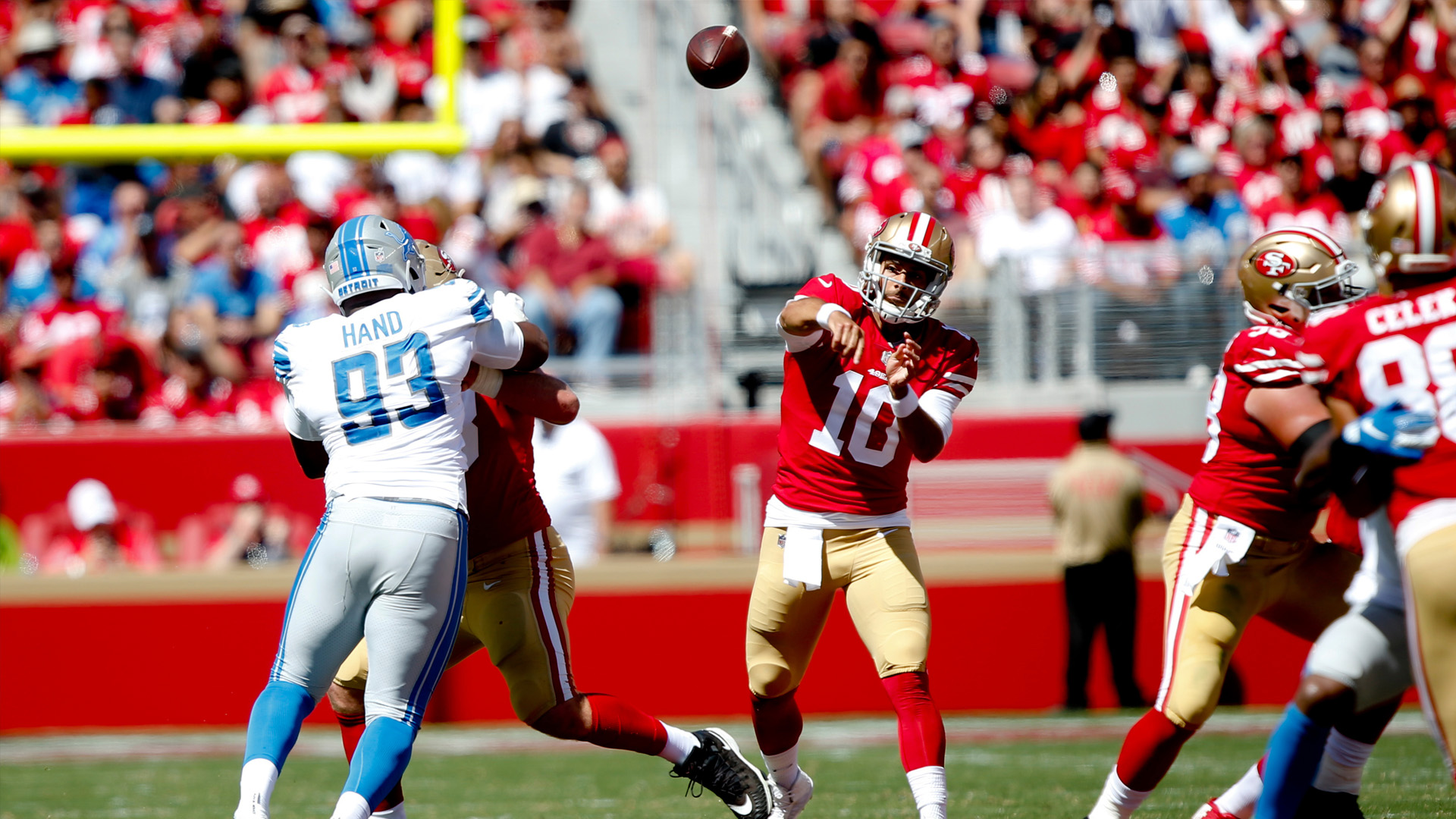 <p>Here is the wild-card team.</p>

<p>The Lions have Matthew Stafford, who continues to be a good NFL quarterback. But they could be looking to undergo a full rebuild after firing Matt Patricia and Bob Quinn.</p>

<p>49ers defensive coordinator Robert Saleh reportedly is at the top of the Lions' wish list for a new head coach.</p>

<p>If Saleh takes over in Detroit and elects to start from scratch by trading Stafford, it wouldn't be surprising to see him bring in Garoppolo to run the offense as he rebuilds the roster from the ground up.</p>
