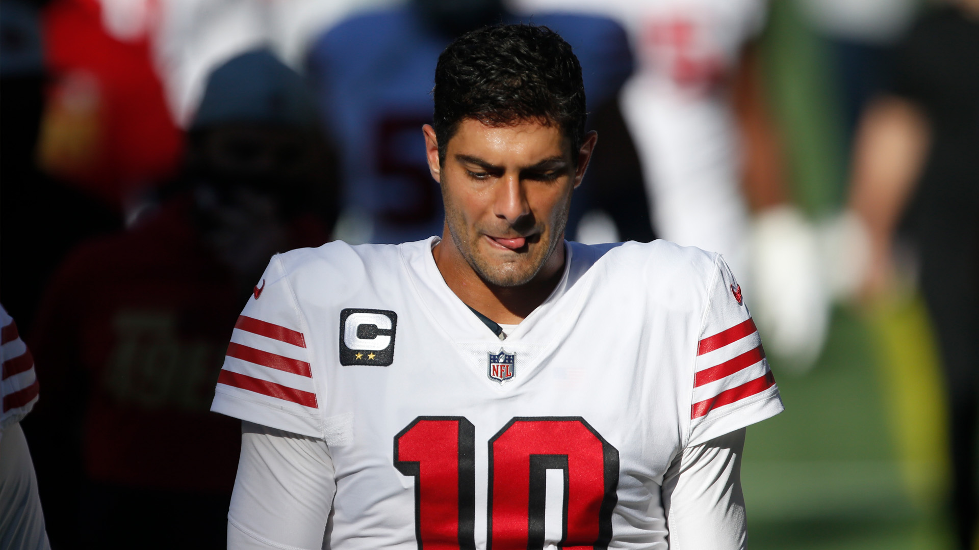 <p>Kyle Shanahan had schemed the 49ers to wins over the previous two weeks, making sure to keep Jimmy Garoppolo comfortable and not ask him to make high-pressure throws down the field. </p>
<p>Garoppolo executed the plan with relative success. Sunday was set up to be the day where Garoppolo, by all accounts healthy after a high-ankle sprain earlier in the season, would show he had taken the expected leap and dissect a Seahawks' secondary that has been shredded all season. </p>
<p>Coming into Sunday's game, the Seahawks were allowing an NFL-worst 479 yards per game and 370 passing yards. A lot of those yards were given up in the middle of the field, where Garoppolo prefers to work. It was set up for George Kittle to run wild and for Brandon Aiyuk to have another big game. </p>
<p>That didn't happen. </p>
<p>Garoppolo struggled from the opening kickoff. He missed a wide-open Kittle over the middle on the first drive of the game, and that would be a harbinger of things to come. </p>
<p>Garoppolo threw another ghastly interception and was awful when pressured. The Seahawks' defense struggled to pressure him early on, but he couldn't make them pay. When they brought pressure in the second half, Garoppolo struggled to beat it. </p>
<p>Before re-aggravating his ankle injury, Garoppolo was 11-for-16 for 84 yards and an interception.</p>
<p>Was the ankle bothering him the whole game? It's impossible to know how much of an issue it has been over the past few weeks. I don't think the injury is the main issue. </p>
<p>The issue is and has always been Garoppolo's limitations as a quarterback. It's OK to say he was good last year when protected and he can win a lot of games when surrounded by top-tier talent. </p>
<p>When things aren't so rosy, though, can he rescue you? That's what the 49ers needed to figure out this season. </p>
<p>Nothing is as simple as a Week 8 stinker. The protection has been an issue all year for the 49ers. When they've held up, Garoppolo has been OK and when they haven't he's been bad. He was missing one of his top weapons Sunday, but Deebo Samuel's absence shouldn't have been <em>that </em>big of an issue.</p>
<p>The truth is, and always has been, that Garoppolo is just average. Garoppolo can't beat teams with his legs and he's good for at least one awful turnover a game. He's very much in the same category as Jared Goff. He can win a lot of games when the game plan comes together. If defenses can muddy the middle of the field, bring quick pressure and force him to his second or third read then he is relatively ineffective. </p>
<p>The 49ers have some important contract decisions coming up and can move on from Garoppolo with little penalty after the season. Would a quarterback on a rookie deal be more attractive than paying Garoppolo $25.5 million next season? Perhaps. </p>
<p>Garoppolo's limitations were out in the open Sunday. He should have ripped the Seahawks apart like every other quarterback -- from Matt Ryan to Kyler Murray -- has this season.</p>
<p>He didn't. He couldn't. He was abysmal, plain and simple. When the 49ers needed him most, he put up a stinker. </p>
<p>Now, decision time looms for the 49ers. </p>