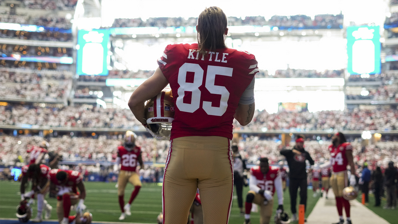 49ers' George Kittle Trashed Cowboys With NSFW Message on Shirt Under Jersey