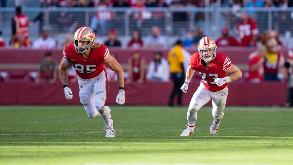 George Kittle reacts to monster 49ers trade for Christian McCaffrey