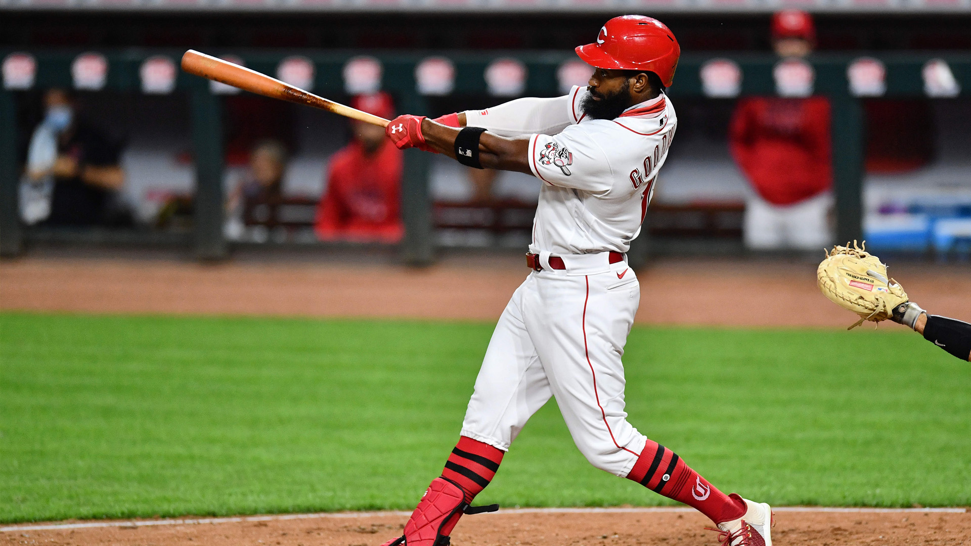 <p>Goodwin has bounced around, playing for the Washington Nationals, Kansas City Royals, Los Angeles Angels and Cincinnati Reds in a five-year career. He has been just about league-average as a hitter, but he was pretty good in 2019, posting a .262/.326/.470 slash line with 17 homers and 29 doubles. Goodwin has played plenty of center in his career, which would potentially make the left-handed hitter a nice fit alongside Mauricio Dubon, but the defensive metrics don't really love his work out there. </p>

<p>Goodwin's left-handed bat would fill a need in the outfield, particularly as a platoon partner for Dubon, but that's not necessarily a role the Giants want to pay up for. They could find that the trade market is juicier than free agency. </p>
