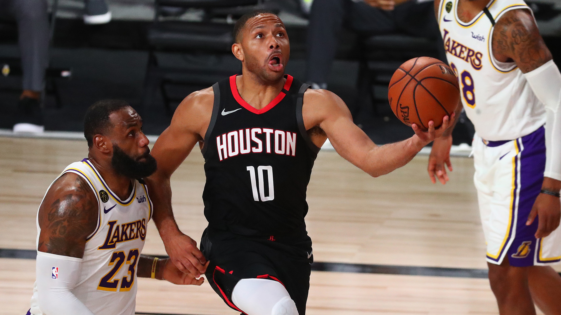 <p>This would involve a trade with a bitter rival, but the general chaos around the Houston Rockets could lead to Gordon being an intriguing trade target.</p>

<p>Gordon's percentage from three has been trending down in recent years (just 31.9 percent in 2019-20) but he's also averaged 8.5 or more attempts in four consecutive seasons.</p>

<p>He also played just 36 games due to a knee injury last season. He certainly could replace Thompson's volume of outside shooting.</p>

<p>Gordon's $16.8 million contract would just sneak within the TPE, but he would have two additional years of $19-plus million seasons after next year, which would put even more strain on the Warriors' future cap situation. </p>

<p>The veteran won both the Sixth Man of the Year and 3-point contest back in 2017, and could recapture that success in a new setting after four turbulent seasons in Houston.</p>
