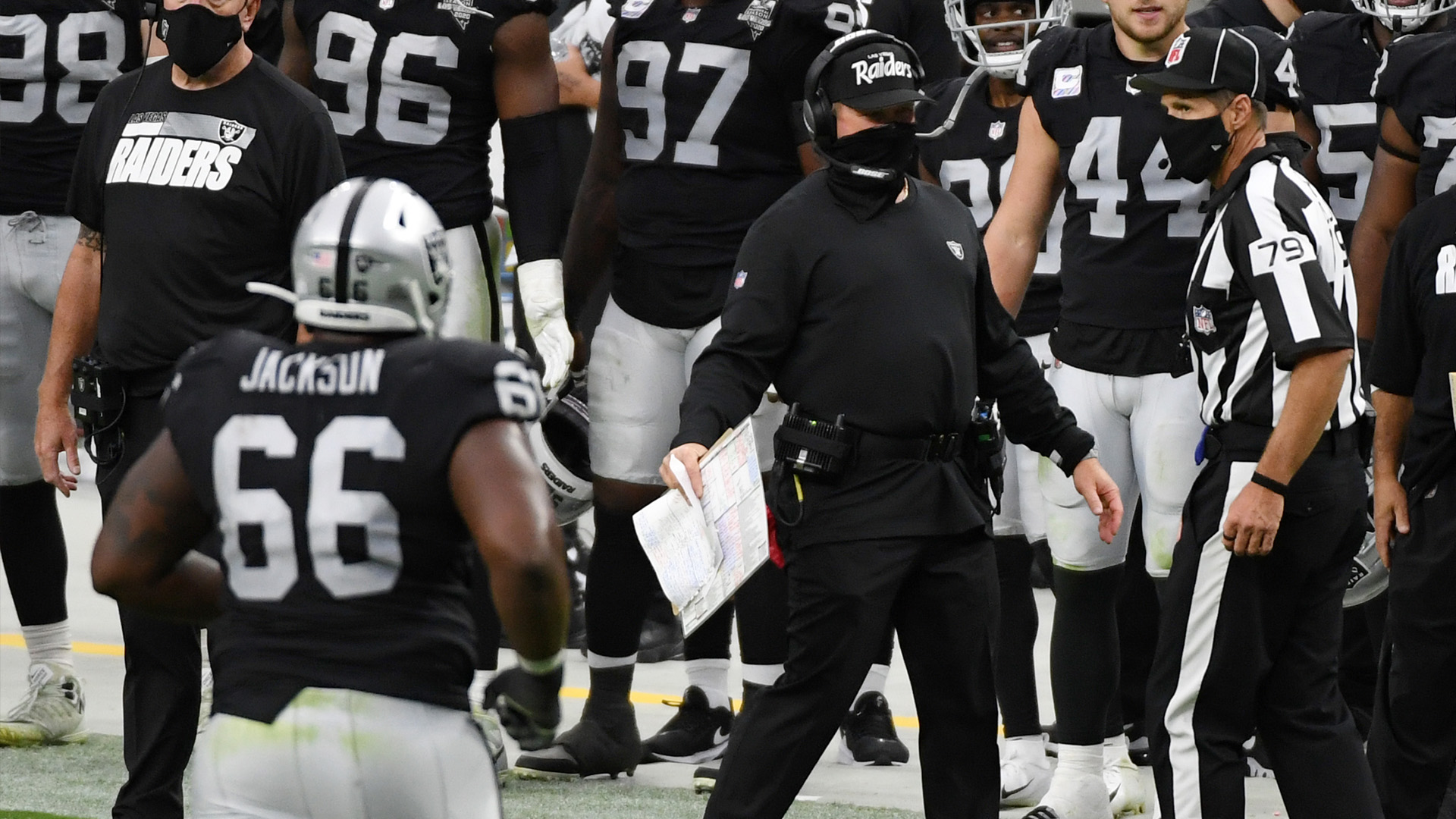 <p>The Raiders survived their early-season schedule at 4-3 and now face the NFL's easiest remaining schedule.</p>

<p>Unfortunately, they still have one of the league's worst secondaries, especially when they aren't playing in a wind storm.</p>

<p>There were players out there to bolster their defense. Could they have traded a sixth-round pick for Everson Griffen? A conditional pick for Carlos Dunlap? He came with a high price tag, so perhaps the Raiders didn't want to eat the money.</p>

<p>Was there a deal to be made for help in the secondary?</p>

<p>The Raiders have their eyes on the postseason, but didn't do anything to address their biggest issue.</p>
