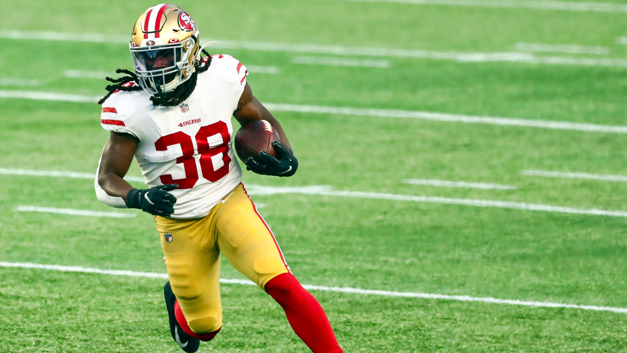<p>Mostert, Tevin Coleman and Jeff Wilson are out. Hasty and Jerick McKinnon will likely share the load, with the 49ers planning to elevate Austin Walter from the practice squad.</p>

<p>Hasty is likely to see the most action of any of the running backs, with McKinnon seeing some spot duty as a third-down back.</p>

<p>Hasty, an undrafted rookie from Baylor, has appeared in six games since his promotion from the practice squad. He has 32 rushing attempts for 132 yards and a touchdown. He has caught three passes for 27 games.</p>

<p>Throughout his 25-year NFL career, 49ers running backs coach Bobby Turner has produced 26 different players to rush for 100 yards or more in a game. Could Hasty be No. 27?</p>
