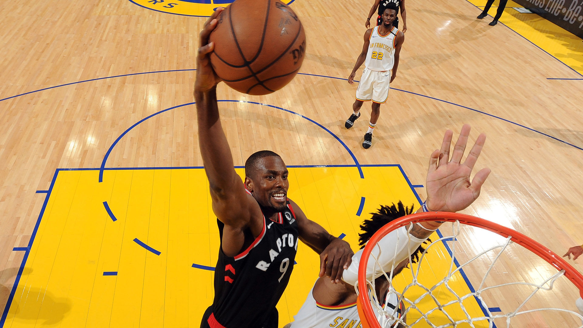 <p>At 7 feet, Ibaka is a big with a legitimate defensive presence. He is a consistent rebounder, too, but his most appealing assets are the ability to run the floor with purpose and stretch defenses with his shot. Coach Steve Kerr loves the idea of a stretch-4 or stretch-5. Ibaka is capable of being either one. He has shot above 38 percent from deep in five of the past six seasons.</p>
<p>There is mutual interest between Ibaka and the Raptors, so a re-signing is possible but hardly a certainty. He made $23.3 mil this season but likely won’t get that anywhere, including Toronto.</p>
<p>If the Warriors covet a veteran big to play with Steph Curry and Draymond Green, and we keep hearing they do, it’s hard to imagine them doing better than Ibaka, who turns 31 next week.</p>