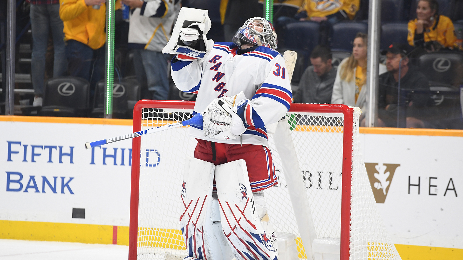 <p>Igor Shesterkin has been lights out with a .953 save percentage and 1.47 GAA.</p>