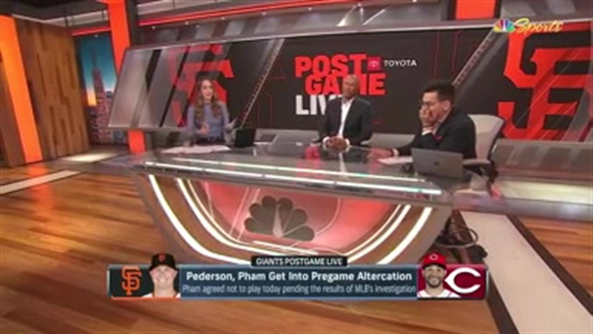 Laura Britt - On set of Giants Postgame Live 