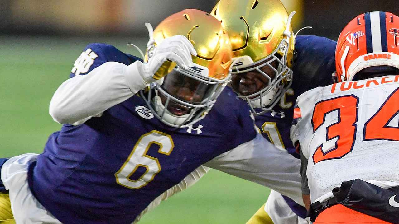 <p>Owusu-Koramoah is one of the best athletes in the draft and can be lined up all across the defense. He can go sideline to sideline as a linebacker and is great covering the slot.</p>

<p>He's a defensive weapon the Bills could have a lot of fun with.<em> --DJ</em></p>
