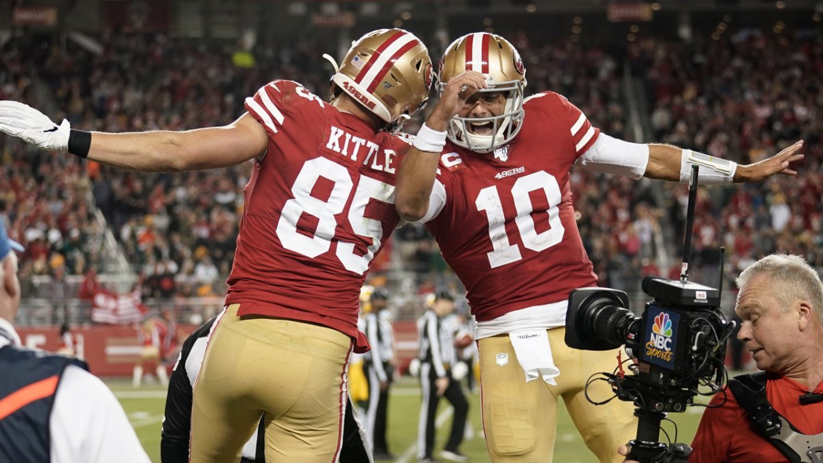 Warriors cheerleaders only said hi to 49ers Jimmy Garoppolo not George  Kittle or Christian McCaffrey 