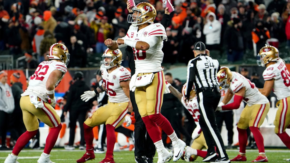 Garoppolo throws 12-yard TD as 49ers beat Bengals in OT