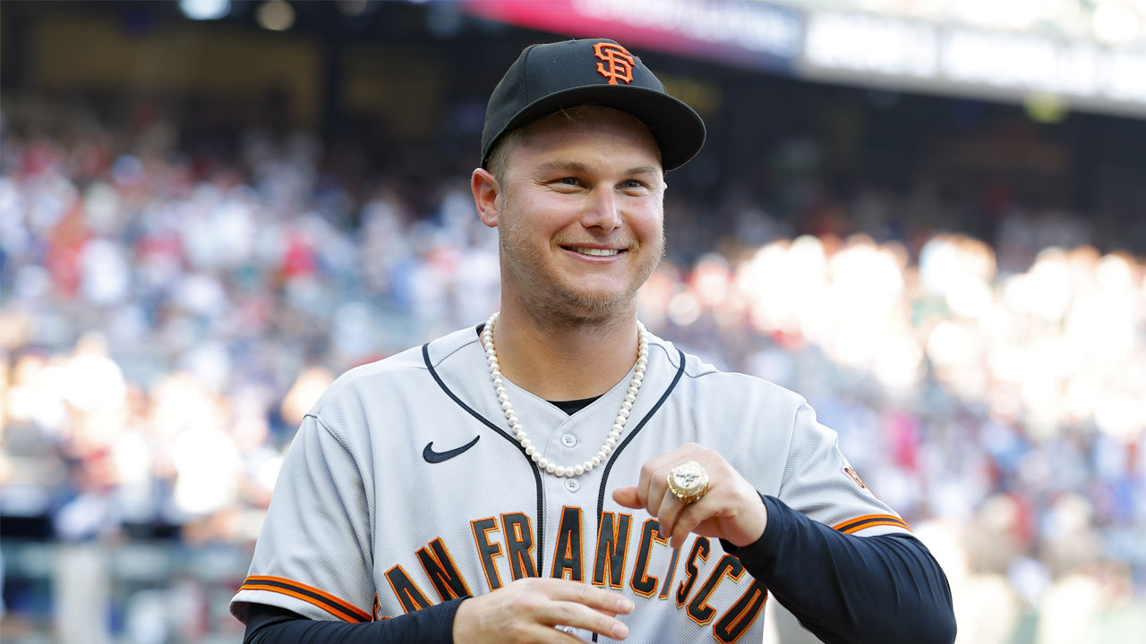 Joc Pederson wears iconic pearl necklace, receives Braves World Series ring  – NBC Sports Bay Area & California