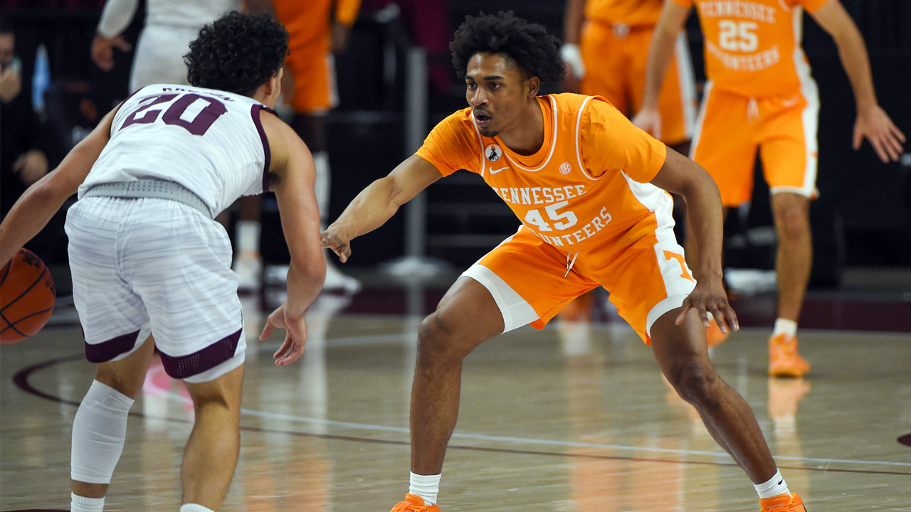 <p><strong>Measurables:</strong> 6-foot-5, 185 pounds<br />
<strong>Age:</strong> 18</p>
<p><strong>Team Needs:</strong></p>
<p>The Raptors are in a tough spot. They aged quickly and the front line that helped carry them to the championship a few years back is gone. They still have some players to build around, like Pascal Siakam, Fred VanVleet and O.G. Ananoby, and keeping Gary Trent Jr. makes a lot of sense as well. Overall, they need a player that can score and has upside as they transition to a new era of Raptors basketball north of the border.</p>
<p><strong>Why Johnson?</strong></p>
<p>This is another smooth athlete with top-end potential. He needs to stack on some weight and improve his stroke from the perimeter, but with time, Johnson could be a major piece for a team looking to build through the draft. </p>
<p>Johnson’s Tennessee Volunteers crashed and burned in the tourney, but the 18-year-old showed a lot of heart and fire in the loss. He’s a basketball junkie and the Raptors' ability to develop players might help him reach his potential quickly.</p>