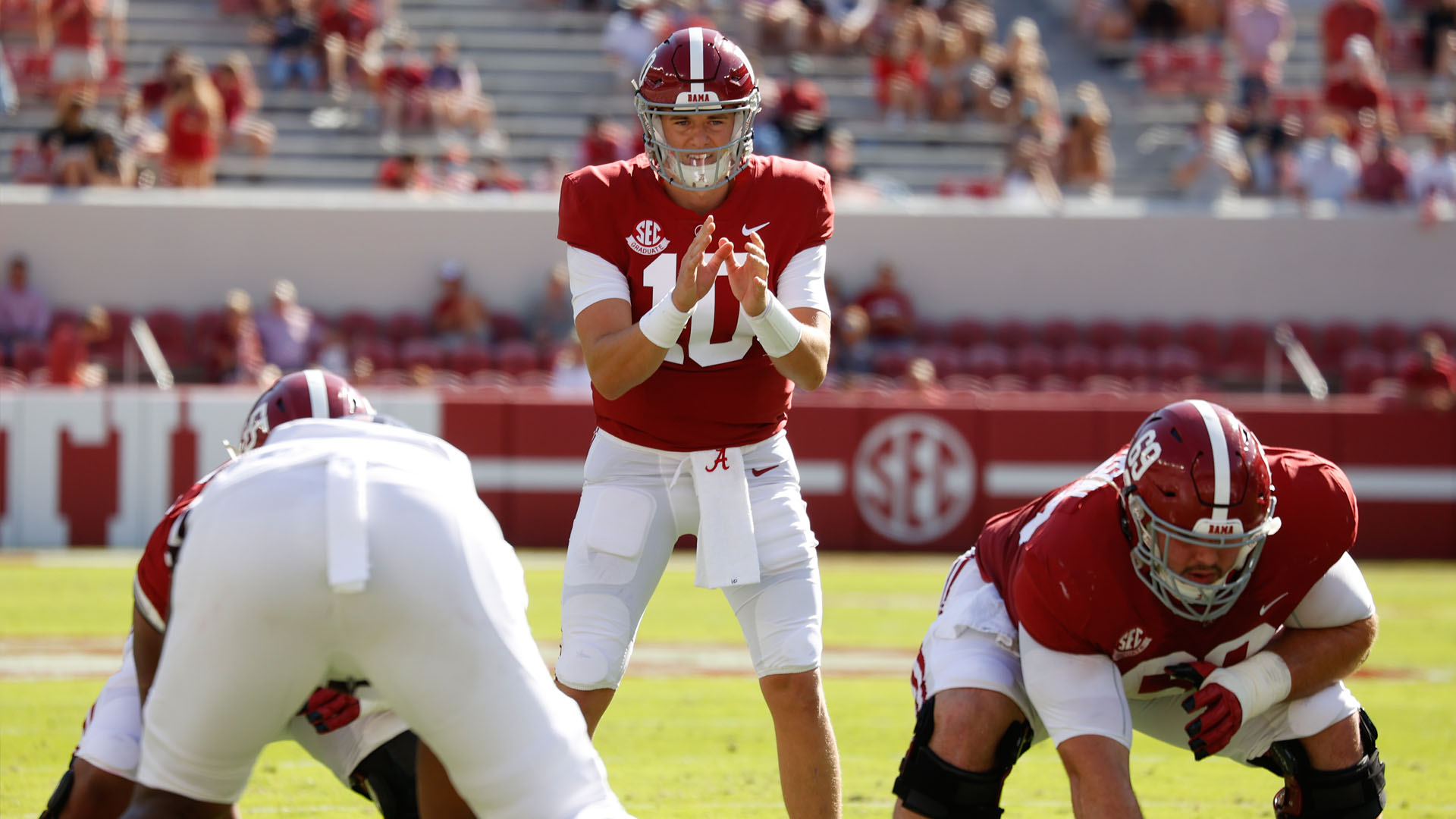 <p>I believe Jones might be the type of quarterback Kyle Shanahan is looking for to run his offense.</p>
<p>The Alabama quarterback is super-efficient on short and intermediate throws. He doesn't have the biggest arm, but is a good deep-ball thrower. He is a smart quarterback who knows his limitations. He gets the ball out fast and doesn't make a lot of mistakes. He's good at making little movements in the pocket to buy himself time, but he isn't very mobile.</p>
<p>Jones has the look of a solid NFL prospect, but he only has played in a handful of games as the starter. He should be available in Round 2 if Shanahan likes what he sees. The only question is whether or not there is a ceiling on Jones' potential due to the average arm talent and lack of mobility.</p>
<p>The biggest question marks for Jones will be his lack of experience and lack of mobility.</p>
<p>The next 10 years of the NFL will be owned by dynamic quarterbacks who can make plays with both their arm and legs. Jones doesn't have that skill set, but he is incredibly poised, smart and throws a great deep ball.</p>