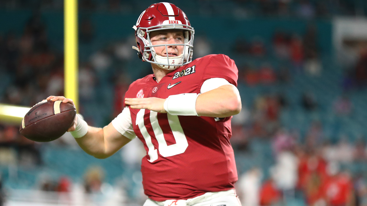 <p>Yeah, I'm going to be a sheep and follow the noise.</p>
<p>Last time, I went against the grain with Justin Fields, but it really does feel like Mac Jones is going to be the pick. He's an incredibly accurate passer who throws with timing, anticipation and has a pretty deep ball.</p>
<p>It might not be the sexy pick, but it'll work. -- <em>JS</em></p>