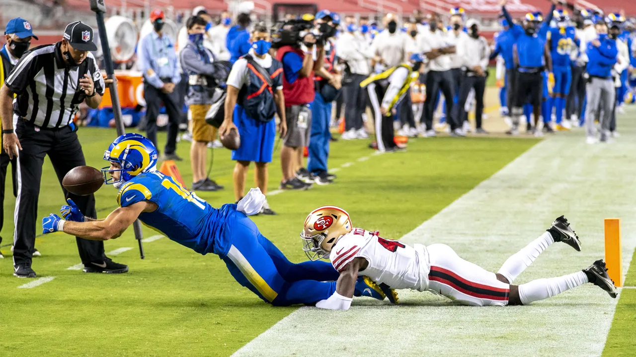 <p>The cornerback position was a weakness a week ago. But the return of Emmanuel Moseley was a huge key in this game. Moseley, who missed the previous two games with a concussion, surrendered a 40-yard touchdown pass late in the game. But his overall game was a lot more positive than negative. He had three pass breakups.</p>
<p>Moseley and Jason Verrett had big plays on back-to-back snaps as part of a stand that kept the Rams out of the end zone late in the third quarter.</p>
<p>The 49ers had particular success against Cooper Kupp, who was targeted nine times. Kupp caught three passes for just 11 yards.</p>
<p><strong>Grade: A</strong></p>