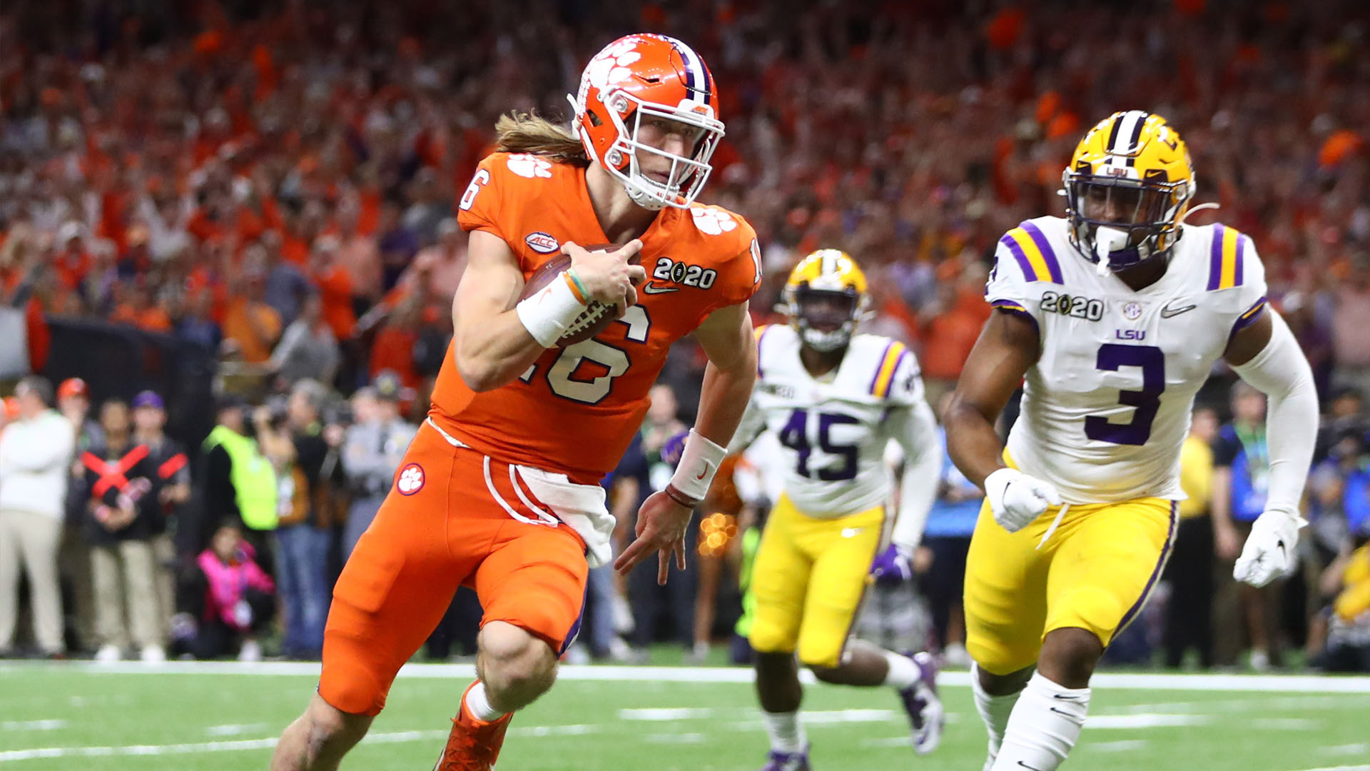 <p>Trevor Lawrence is the prize of the draft class. Many scouts believe the Clemson star is the best quarterback prospect since Andrew Luck entered the draft out of Stanford.</p>

<p>The 6-foot-6 signal-caller does everything well. Size. Check. Athleticism. Check. Arm talent. Check. Lawrence has a quick and efficient release. He's smart at reading defenses and has the confidence to believe he can make any throw.</p>

<p>He'll be the No. 1 pick and looks ticketed to be a New York Jet. He's not in the realm of reality for the 49ers, unless they can hoodwink the Jets into trading the pick.</p>

<p>Never say never with the Jets.</p>
