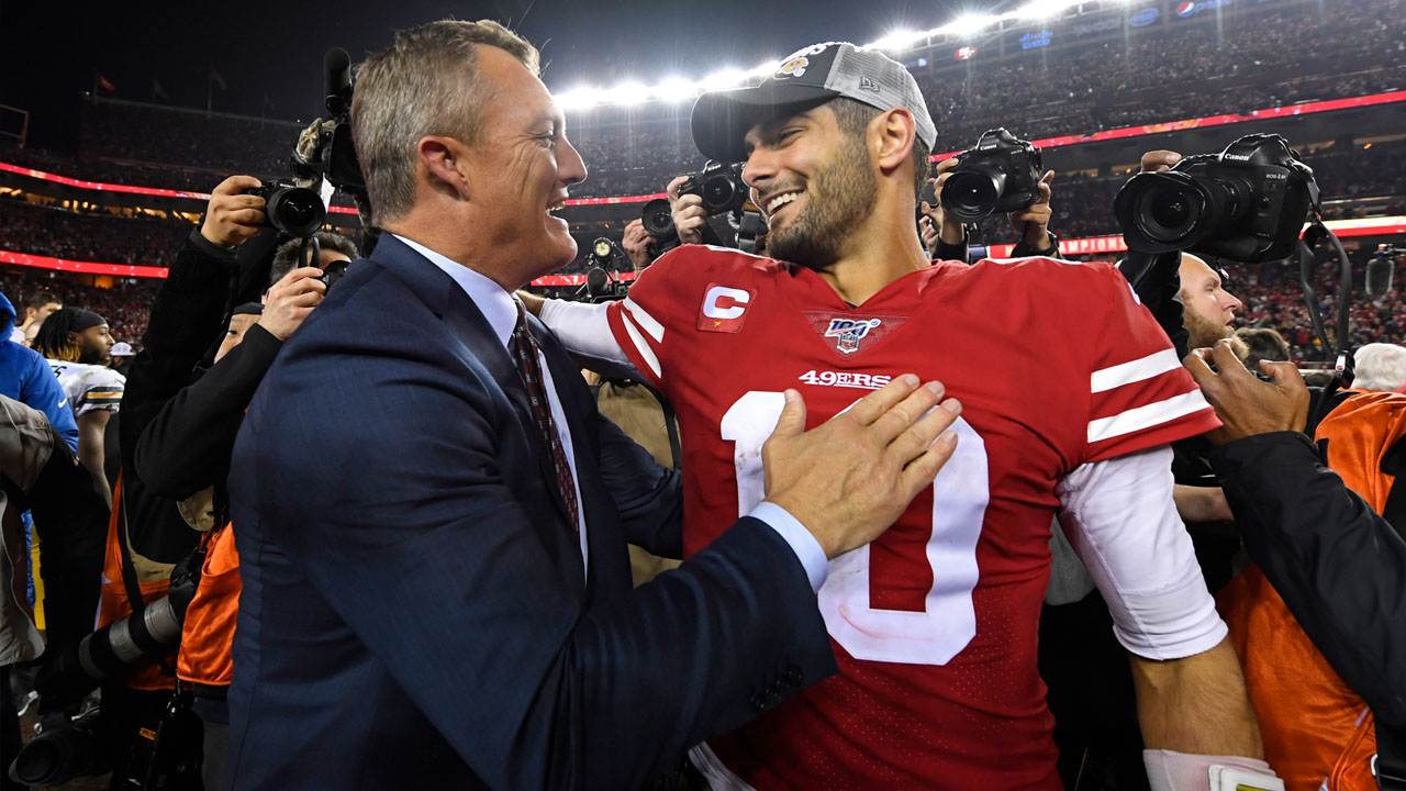 49ers GM John Lynch Gives Simple Response To Jimmy Garoppolo Criticism ...