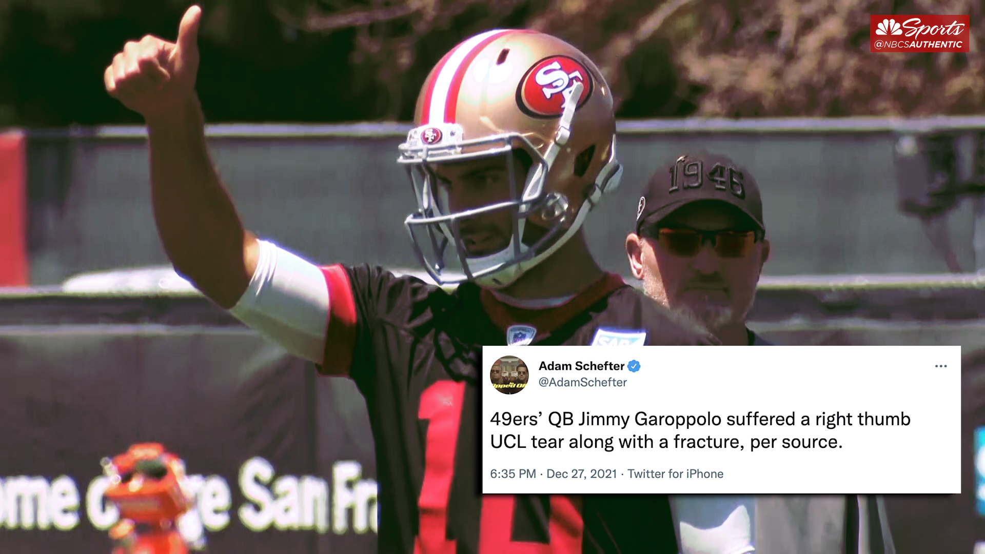 49ers QB Jimmy Garoppolo (thumb) won't need surgery, could start vs. Texans