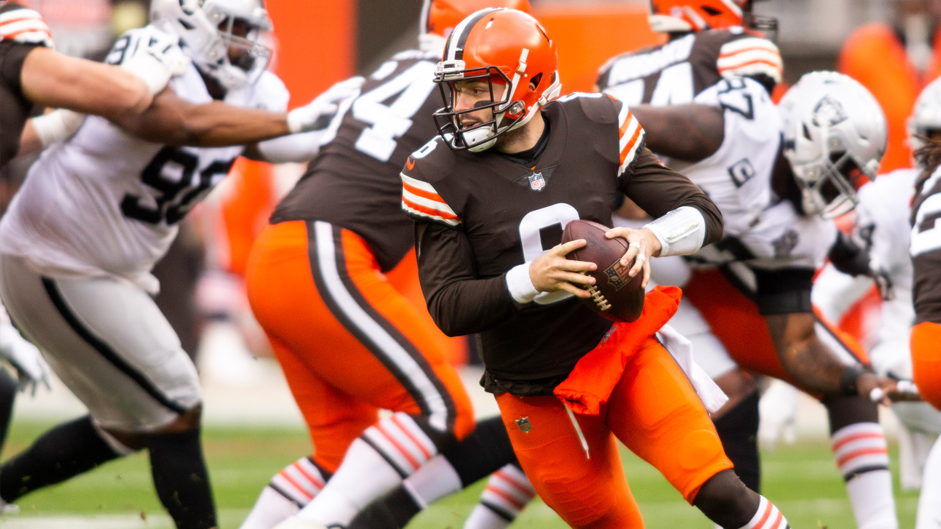 <p><strong>Line: </strong>N/A</p>
<p>There's no line because Baker Mayfield currently finds himself on the Reserve/COVID list. He's expected to be cleared by Wednesday after coming in close contact with a staff member who tested positive.</p>
<p>If he's back and there's not another windstorm, I expect the Browns have made the most of their bye week and take advantage of an atrocious Texans defense. Mayfield, Jarvis Landry and Co. have a big day in the Dawg Pound.</p>
<p><strong>Pick: </strong>Browns 27, Texans 24</p>