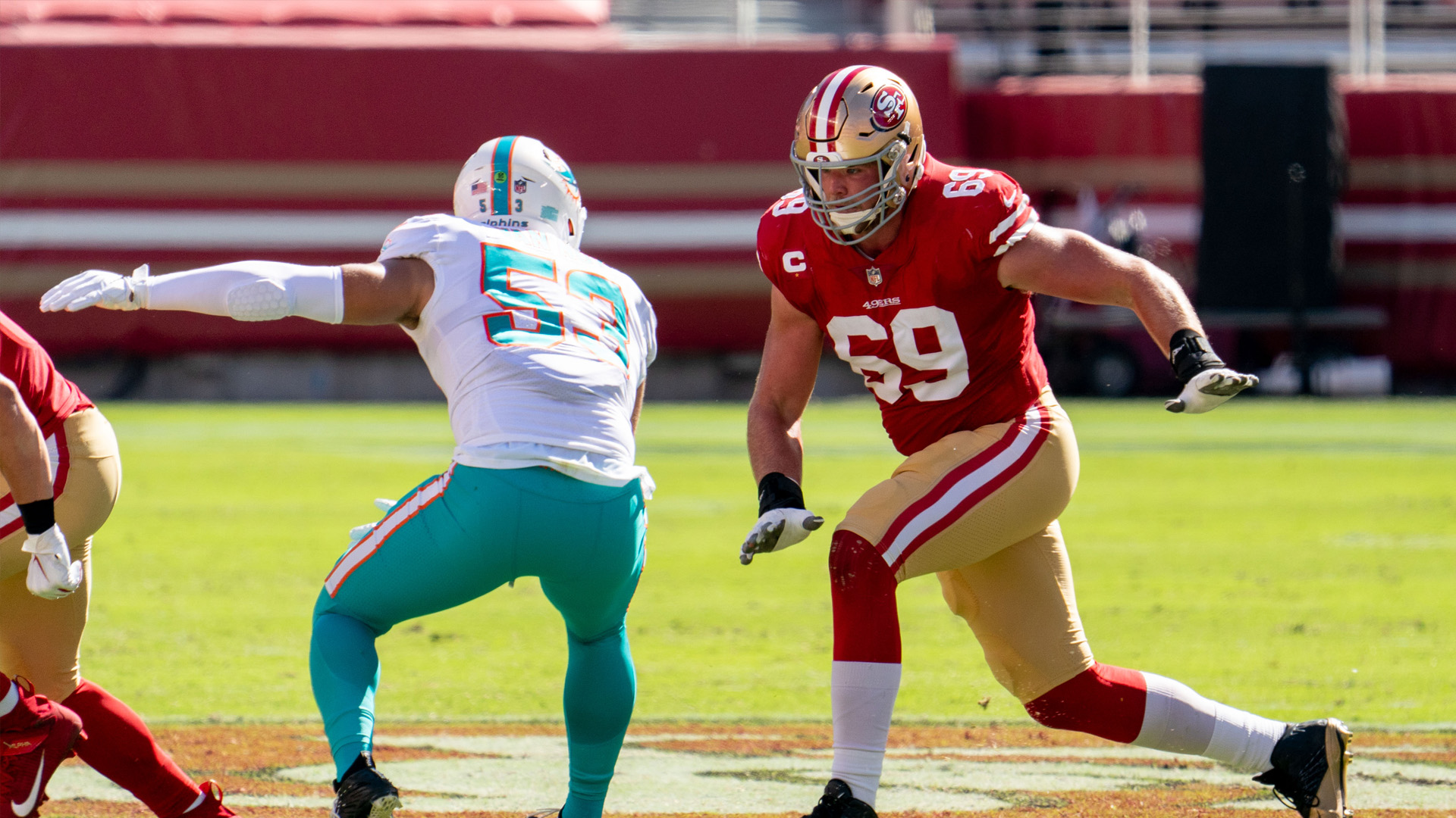<p>McGlinchey and the rest of the 49ers’ offensive line will not have to contend with much of the crowd noise that has made life even-more difficult for opponents at the Superdome through the years.</p>
<p>But McGlinchey still will line up against Saints defensive end Cameron Jordan, one of the best in the business coming off the edge.</p>
<p>Jordan leads the Saints with 29 quarterback pressures. He also is a force in the run game with 19 stops, according to Pro Football Focus. (A “stop” is defined as a tackle on a play that is considered a successful down for the defense.)</p>
<p>McGlinchey is graded as tied for second among all NFL offensive tackles as a run-blocker, according to PFF.</p>
<p>He has given up two sacks and 18 total pressures. His ability to tie up Jordan in both phases of the game will be a big key for quarterback Nick Mullens and the offense to move the ball and keep the Saints’ explosive offense on the sideline.</p>