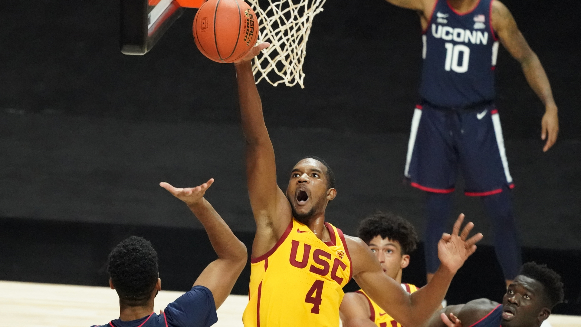 <p><strong>Height: </strong><em>7-feet</em><br />
<strong>School: </strong><em>USC</em><br />
<strong>Age: </strong><em>19</em></p>

<p>The Warriors probably won't draft another center after drafting James Wiseman, but Mobley is worth the watch.</p>

<p>He's an elite rim protector with a 7-foot-5 wingspan. He has got great hands and is an adept glass cleaner. Mobley can be a five-tool center if he can consistently make his jump shot. He has got a high basketball IQ and is a good and willing passer.</p>
