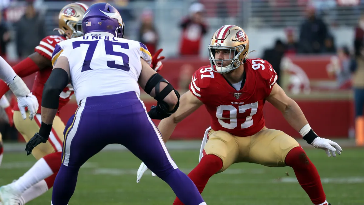 49ers' Nick Bosa fined $28,075 by NFL for block on Brian O'Neill that  Vikings called 'cheap shot' – Twin Cities