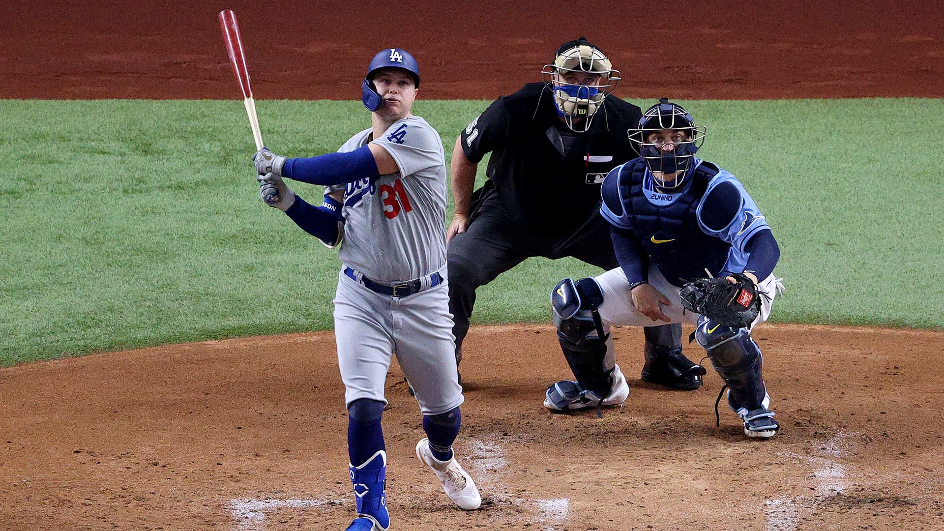 <p>These are dream additions, remember? The dream for 2021 is to get back into the playoffs, in which case the Giants could embrace Joctober. Pederson starred at Palo Alto High School, but the Giants somehow let him get away to their division rival. They'll have that geographical advantage in free agency, and Pederson is close to some current Giants, including Brandon Crawford and prospect Hunter Bishop. Most importantly, he’d fill a massive hole. Zaidi has talked of adding a left-handed bat for the outfield and Pederson has a career .349 OBP and .501 slugging percentage against righties. He hit 36 homers against right-handed pitchers in 2019 alone. </p>

<p>A top four of Mike Yastrzemski, Alex Dickerson, Pederson and Brandon Belt would make the Giants a nightmare for opposing right-handed starters, and they happen to play in a division where they'll have to get past Walker Buehler, Dustin May, Tony Gonsolin, Dinelson Lamet, Mike Clevinger and Chris Paddack next season.</p>
